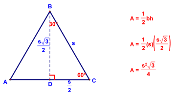 Derivation of the Area of an Equilateral Triangle - Step 3